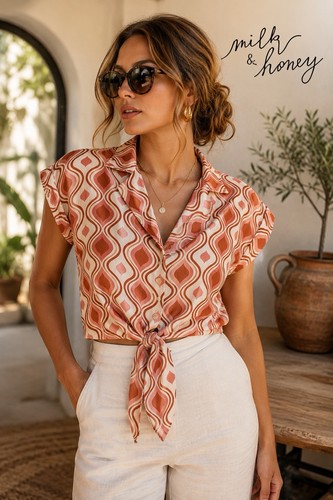 Camicetta crop top milk - camicetta, &
