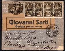 1941 Lettera  per Pola  con Fratellanza d'Armi cent.10 x 5 .