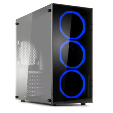 Case Gamign MYKA Cristal Atx 2 X USB2.0 1 USB 3.0 Ventole Halo Blu CG-C01B Zafir