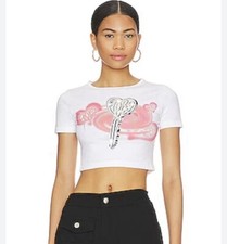 Fiorucci Love Crop Top bianco