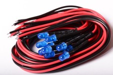 10 LED BLU FOGGY DIFFUSED 5mm