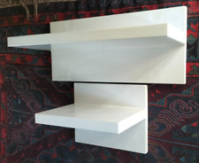 Kartell 2 Mensole Marcello Siard Design Originali Anni 70 Resina Abs Bianco