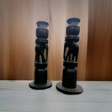 2 Carved African Elephant