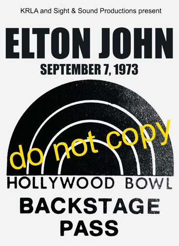 Elton john backstage pass - elton,