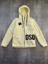 Felpa con cappuccio e zip Dsquared2 Teddy taglia M bianca