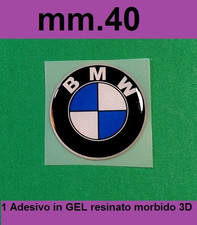 1 adesivo BMW GEL 40.mm Resinati morbidi scritta stemma logo 3D per Auto e Moto