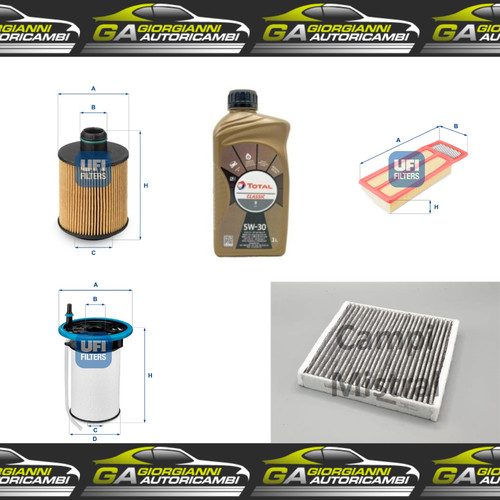 Kit tagliando ufi fiat - tagliando,