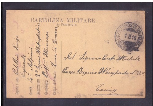 Timbro ww1 posta militare - militare, 1916