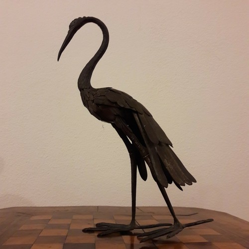 Cicogna scultura in - -, ferro