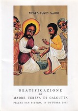 BEATIFICAZIONE DI MADRE TERESA DI CALCUTTA  Piazza San Pietro 19 Ottobre 2003