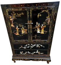 Credenza cinese rilievi giada - credenza,