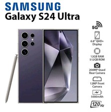 Samsung Galaxy S24 Ultra, 12 GB RAM, 512 GB ROM, colore viola purple.