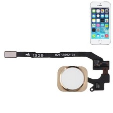 Flat Tasto Home Bianco Oro per Apple iPhone 5S Ricambio