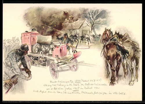 Cartolina veicolo antincendio
