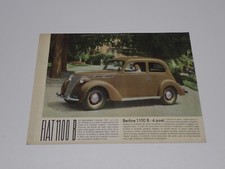 FIAT  1100 B 4/6 POSTI TASSI DEPLIANT BROCHURE PROSPEKT  (C1-17)