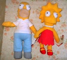 PELUCHE I SIMPSON: HOMER E LISA NUOVI CON ETICHETTA.