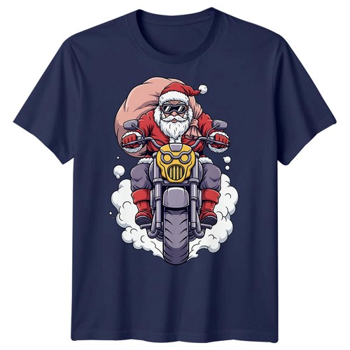 Shirt uomo babbo natale - natale, moto