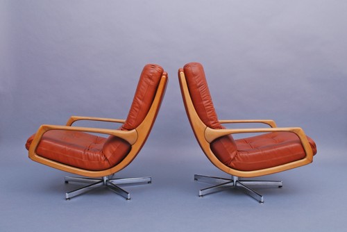 Poltrona girevole vintage - girevole,