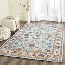 Tappeto lana floreale