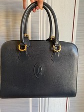 Cartier borsa ORIGINALE  in vera pelle BLU con manici USATA POCHISISMO