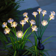 Luci Solari Da Giardino Esterno, 2 Pezzi Lampada Solare Fiori Di Ciliegio LED, L