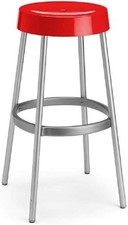 Sgabello GIM S-C-A-B- da bar h80 rosso arredo casa locali commerciali made Italy