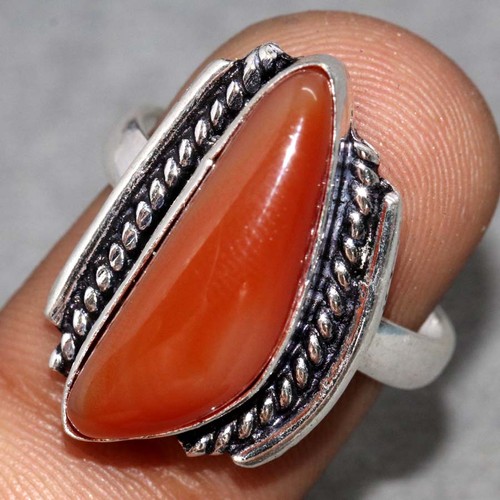 Anello corniola placcato