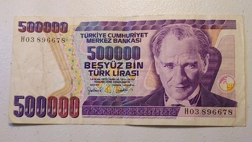 Banconota 500 000 - banconota, turchia