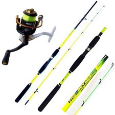 Combo Canna Pesca Seppia Con Mulinello Seppie Totani Barca Mare Gr 100 Metri 1,8