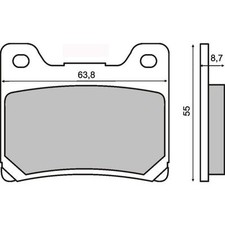 pastiglie freno POSTERIORI YAMAHA FZ 750 GENESIS 1987 1988 RMS 225100730
