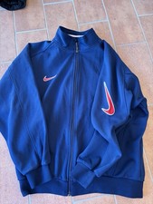 Felpa Nike vintage zip blu – doppio logo Swoosh rosso