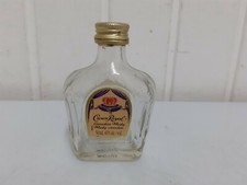 Bottiglia rara Mignon Vuota CROWN ROYAL Canadian Whisky Da Collezione 