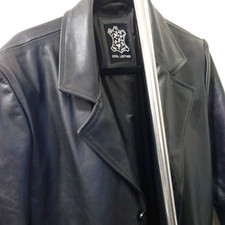 giacca vera pelle nera uomo