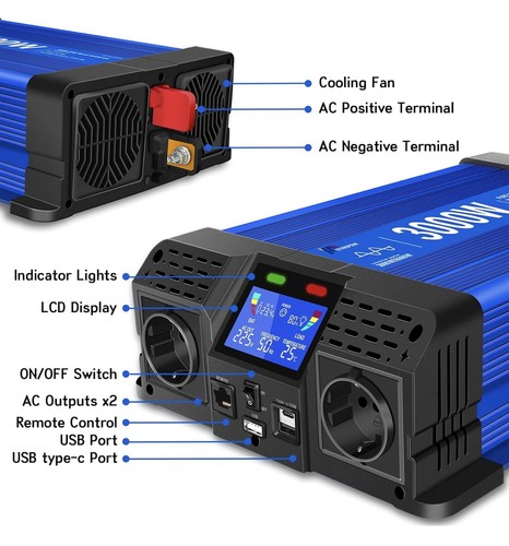 Inverter 3000 6000w 12v 220v - inverter,
