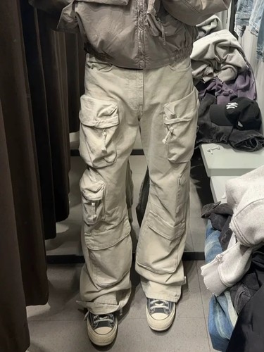 Zara stone pantaloni - stone, utility