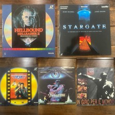 Lotto 5 LaserDisc vintage film + musica: Hellraiser II, Top Gun, Stargate, ecc. 