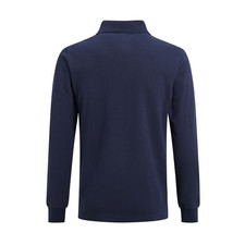 Uomo Maniche lungh Maglietta Colletto Magliette Sport Botton Solido Maglietta