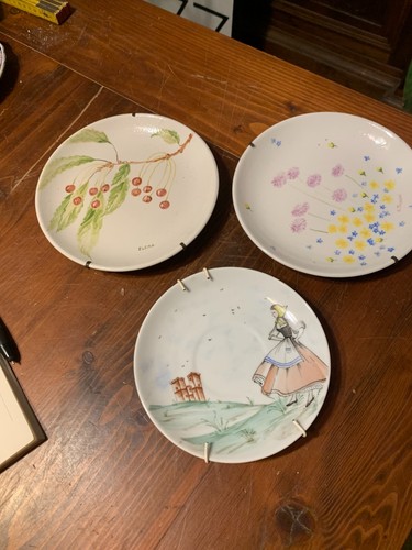 Piatti vintage decorati mano - vintage, a