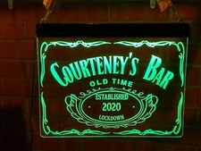 Targa luminosa insegna Led  con  Telecomando Per Bar -vetrina-pizzeria Pab,B&B