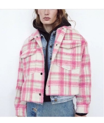 Zara cropped plaid shacket - cropped,