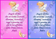 MAGNETE IN PVC RIGIDO PREGHIERA ANGELO DI DIO CUSTODE BAMBINI CALAMITA SANTINO