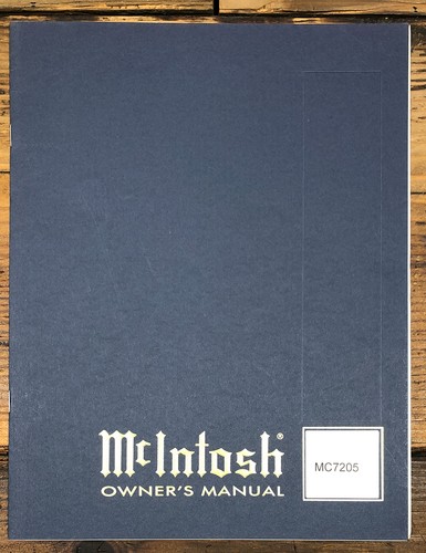 Mcintosh 7205 - mcintosh, mc-7205