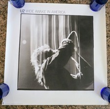 Poster U2 Wide Awake In America Island Records 1985 solo per uso promozionale GEM