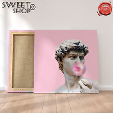 QUADRO POP ART DAVID MICHELANGELO Stampa su Tela ALTA' QUALITA' ARREDO CHEWING