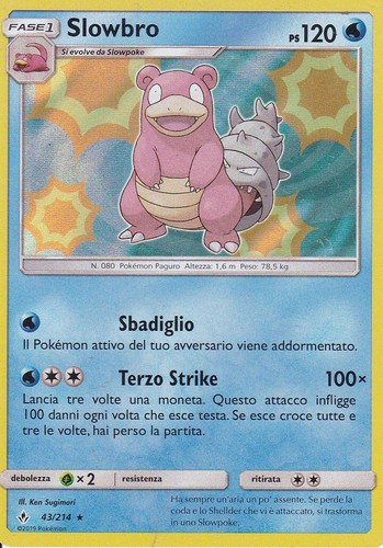 Carta pokemon slowbro - pokemon,