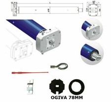 MOTORE AUTOMAZIONE TENDA DA SOLE 220 Kg 120nm MANOVRA EMERGENZA SBLOCCO MANUALE