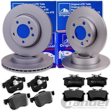 ATE Dischi Freno + Pastiglie Anteriori + Posteriore per VW Golf 4 Bora + Skoda