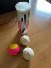 PIRELLI TORNEO TUBO PALLE DA TENNIS VINTAGE SICURAMENTE CON TRE PALLINE ANNI 80