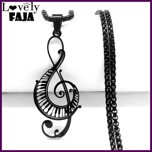 Collana con ciondolo cavo nota