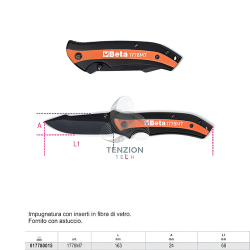 Mini coltello acciaio - acciaio, inox
